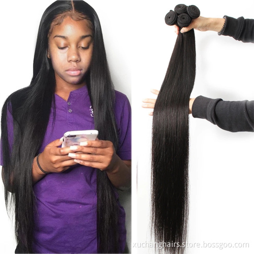 Authentiek maagdelijke peruviaans haar 40 inch extensions Human Hair